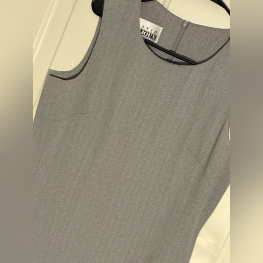Vintage 2 Piece Blazer Dress Set Gray Size 10 - Picture 4 of 7